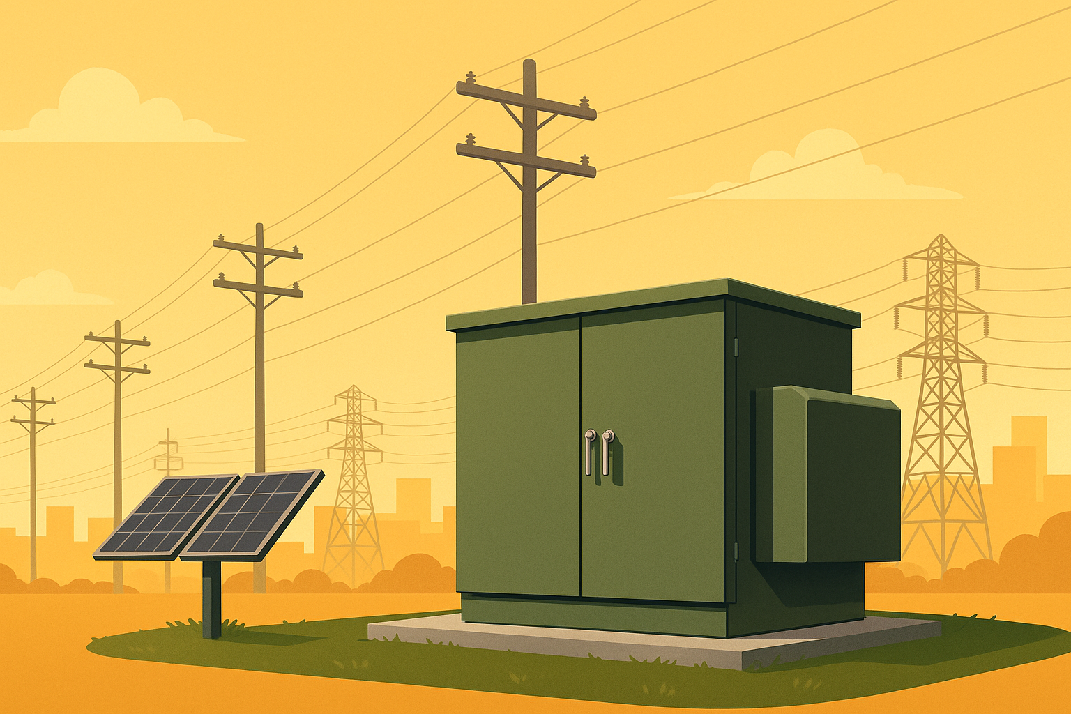 Pad-mounted transformer visual